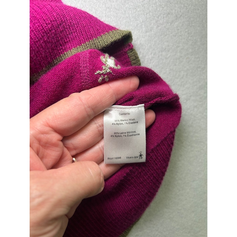 Smartwool Sweater Womens M Magenta Merino Wool Blend Crew Neck Long Sleeve - Picture 5 of 8